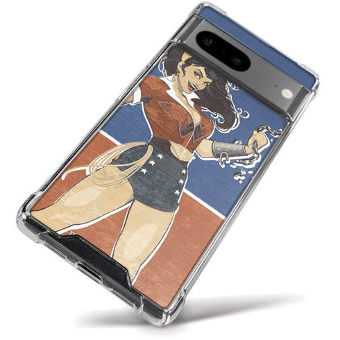 DC Comics Bombshells Wonder Woman Bombshell Google Pixel 8a Clear Case